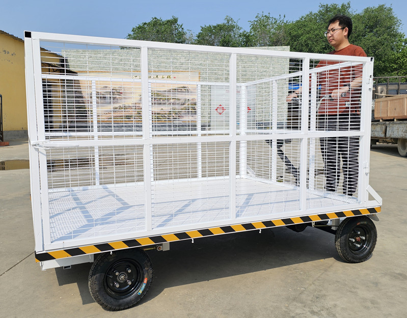 Fence electric cargo trolleys