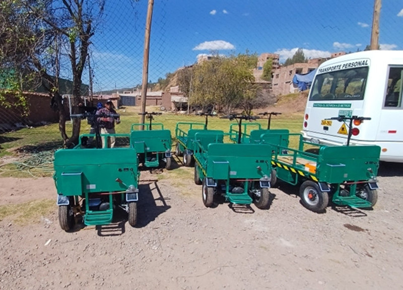 South America double oil brake electric motorized cart acceptance.