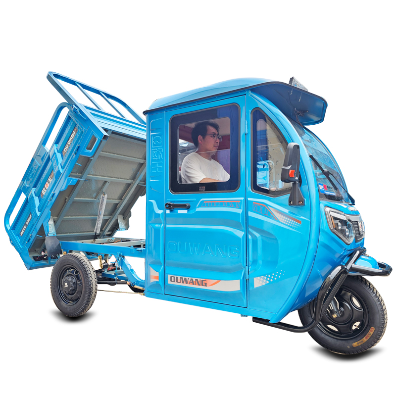 【ML-1000W-PC】Electric three-wheeled vehicle with a 1.5m cargo compartment fitted with a closed canopy